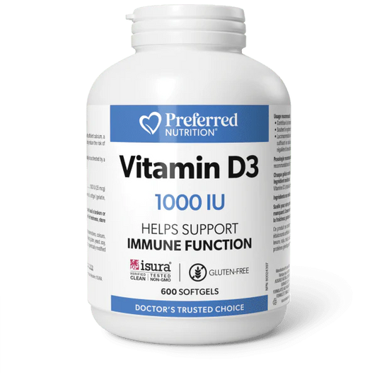 Preferred Nutrition: Vitamin D3 1000 IU Softgels