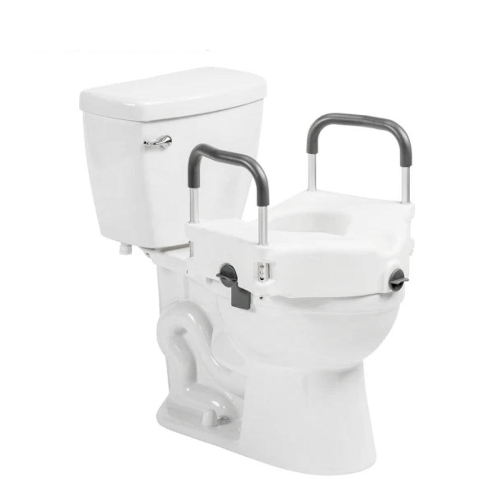 toilet riser with armrests