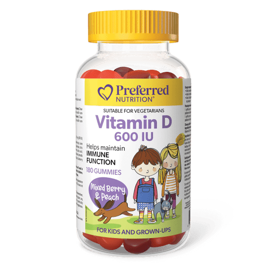 Preferred Nutrition: Vitamin D 600 IU Gummies for Kids