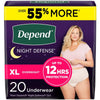Night Defense XL Women's Incontinence Underwear