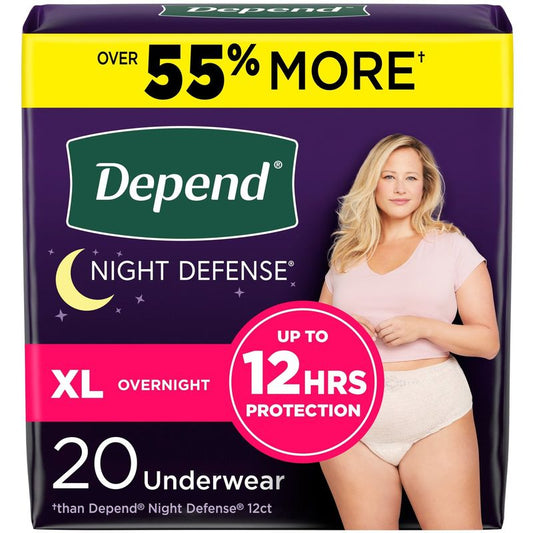 Night Defense XL Women's Incontinence Underwear
