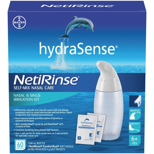HydraSense NetiRinse 2-in-1 Nasal & Sinus Irrigation Kit
