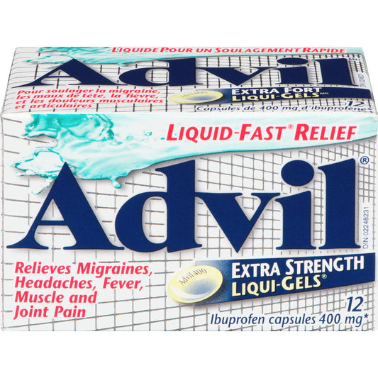 Advil Extra Strength 400 mg Liqui-Gels – Fast Pain & Fever Relief