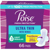 Poise Ultra Thin Postpartum Incontinence Pads with Wings (Light, Regular, 66‑Count)