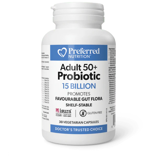 Preferred Nutrition: Adults 50+ Probiotic 15 Billion Capsule