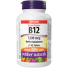 Webber Naturals Timed Release Vitamin B12 Tablets - 1200mcg - 80's