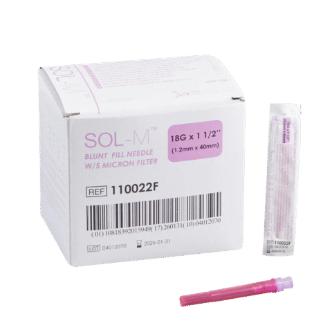Needle Only (Sol-M), 18G x 1 in. (Pink) - 100/Box