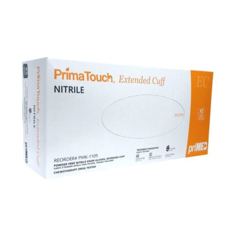 PRIMED® Extended Cuff Nitrile Gloves (100 per box)