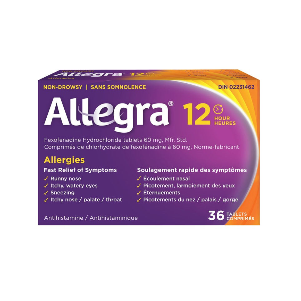 12 Hour Allergy Relief Tablets, 60 mg