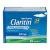 Claritin Liquid Capsules Allergy Medicine, Fast-Acting 24-Hour Non-Drowsy Relief 10 mg, 40 Capsules