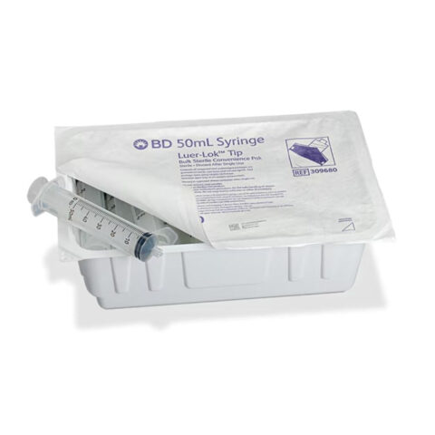 Sterile Syringe Convenience Tray, 50 ml, Luer Lock Tip (Case 120 pcs)