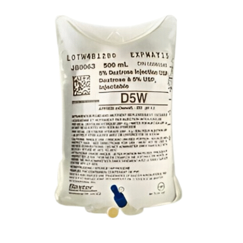 Dextrose Solution, 5% in water, 500ml - 24/Case