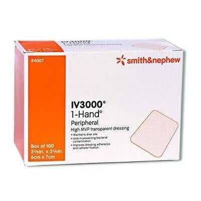 OPSITE™ IV3000™ 1 Hand Catheter Dressing, 6cm x 7cm (Box 100 pcs)