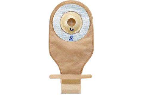 Ultramax 1-Piece Drainable Pouch W/ Aquatack, Pre-Cut 1 1/8 W/ Shallow Convexity, Opaque - Box Of 5
