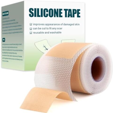 Silicone Scar Sheets, Medical Grade Silicone Scar Tape for Surgical Scars, Reusable, Professional Scar Removal Strips for C Section, Tummy Tuck Tape, Keloid Treatment (1.6" x 120" Roll)