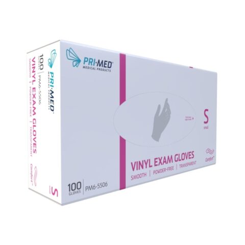 PRIMED® Comfort™ Vinyl Exam Gloves, Small (Box 100 pcs)