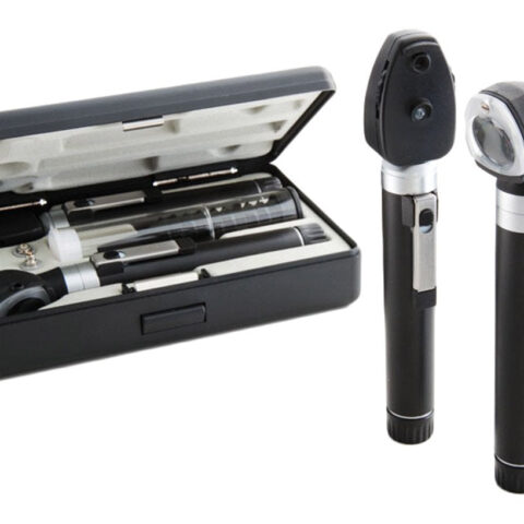 Otoscope/Ophthalmoscope, 2.5V Pocket Set with AA Batteries and Handle