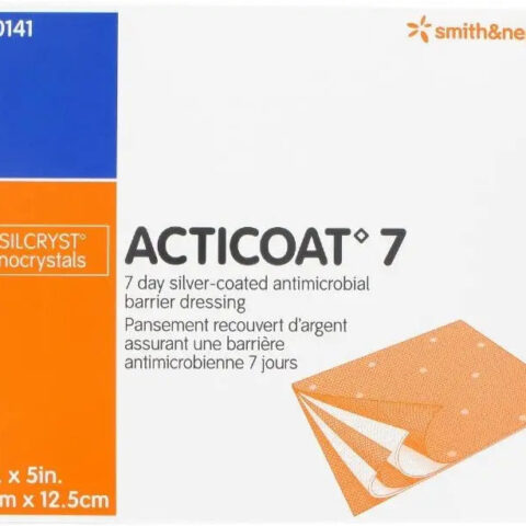 SMITH & NEPHEW Acticoat 7 Antimicrobial Dressing, Size 5cm X 5cm - Box Of 5
