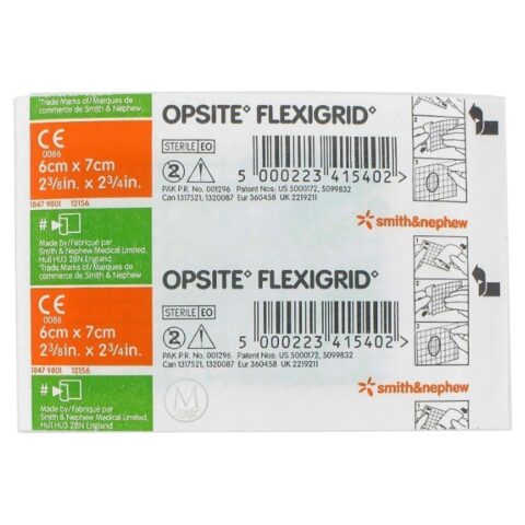 Smith & Nephew Opsite Flexigrid Transparent Dressing 2-3/8x2-3/4 - 10 Dressings by Smith & Nephew