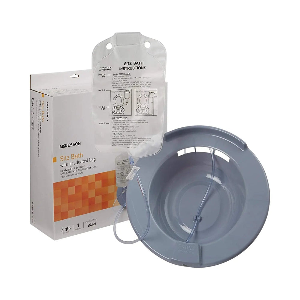 Ea/1 Sitz Bath 2000Ml Bag & 60" Tubing Gold Polypropylene