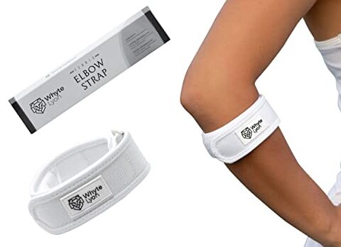 Tennis Elbow Strap Wiith Pad, White, Small