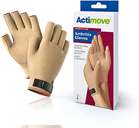 Pr/1 Actimove Arthritis Pain Relief Support, Gloves, Lg, Beige