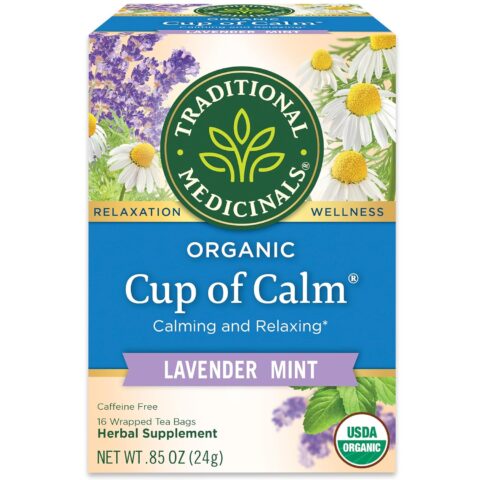 Traditional Medicinals Wrapped Tea Bags - Cup of Calm Lavender Mint - 16's