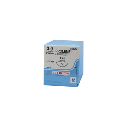 SUTURE PLASTIC P-3 SZ4 18IN PROLENE BLUE MONO 12EA/BX