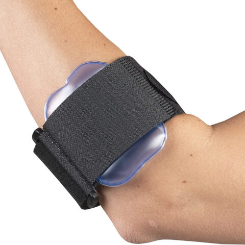 Tennis Elbow Strap Wiith Pad, Black, Regular