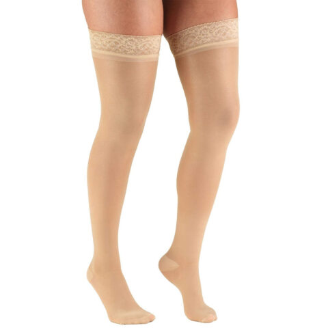 Pr/1 Truform 20Plus Strong & Sheer 20-30Mm Thigh High With Lace Beige Medium