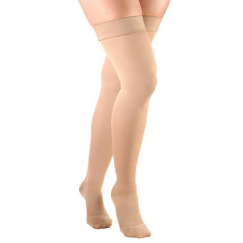 Ea/1 Truform Opaque 20-30Mmhg Ladies Thigh-High Closed-Toe  M (18-27 1/2") Beige Compression Stocking  Latex-Free