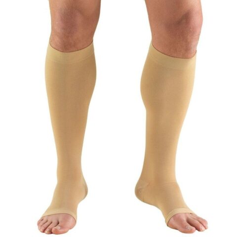 Pr/1 Truform Classic Medical,Open Toe 20-30 Mmhg,Below Knee,Large Beige
