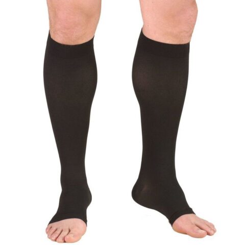 Pr/1 Truform Classic Medical,Open Toe 20-30 Mmhg,Below Knee,Large,Black