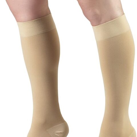 Pr/1 Truform Medical Leg Wear 20-30Mmhg Short Leg (>15") Below-Knee Open-Toe Soft-Top Lg (15 1/2 - 18") Beige