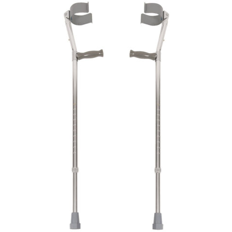 Pr/1 Pcp Forearm Crutches Standard 5'2"-6'2" Push-Button Adjust At Legs & Cuff 250Lbs