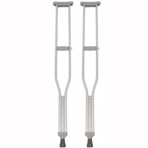 Pr/1 Push -Button Crutches ,Including Tips Handgrip,Underarm Pads-Junior 4'6"-5'2"