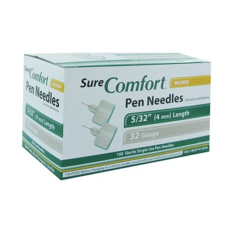 Sure Comfort Pen Needles, 32G, 5/32IN (4MM) Mini