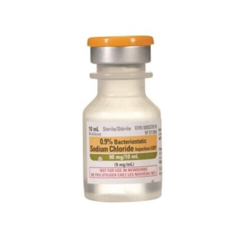 Saline Solution, 0.9% NACL Inj USP w/Preservative, Sterile, 10mL