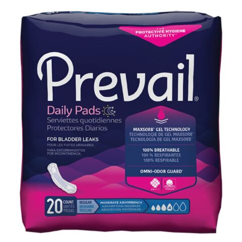 Prevail® Bladder Control Pad - Moderate Absorbency, 11" (Bag 16 pcs)