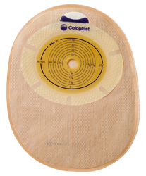 SenSura® One-Piece Closed Pouch, Opaque 7" (18cm), Convex Light, Stoma Opening 1" (25mm) - Box of 10