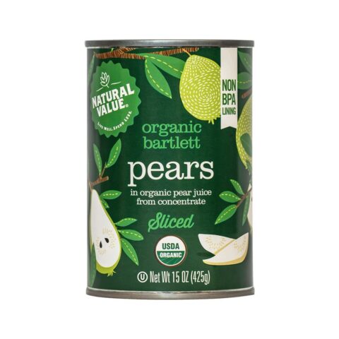 Natural Value: Organic Sliced Bartlett Pears