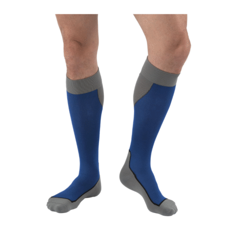 Pr/1 Jobst Sport Stocking Unisex,20-30Mmhg,Sm,Royal Blue/Grey,Closed Toe