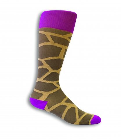 Pr/1 Compression Socks Women Energy - Giraffe - Pink/Brown Size: Wacm Strength:15-20 Mmhg