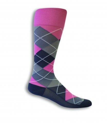 Pr/1 Compression Socks Women Medical - Pink/Grey - Argyle Size: Wc-Tcm Strength:20-30 Mmhg