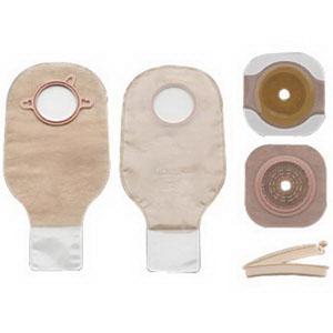 New Image Two-Piece Drainable Ostomy Kit, Cut-to-Fit Stoma up to 2-1/4" (57mm), Flange 2-3/4" (70mm), Non-Sterile,  Clamp Closure - Box of 5