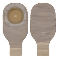 Premier One-Piece Drainable Pouch FlextendSoft Convex Barrier, Pre-Cut Stoma Opening 7/8" (22mm), Beige with Viewing Opening 12" (30cm) - Box of 5