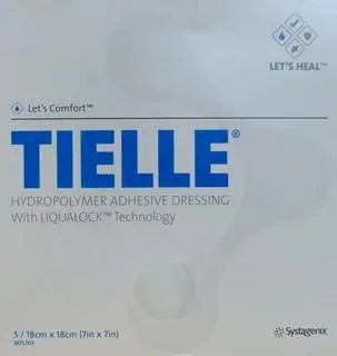 Tielle® Hydropolymer Adhesive Dressing 18cm X 18cm - Box Of 5