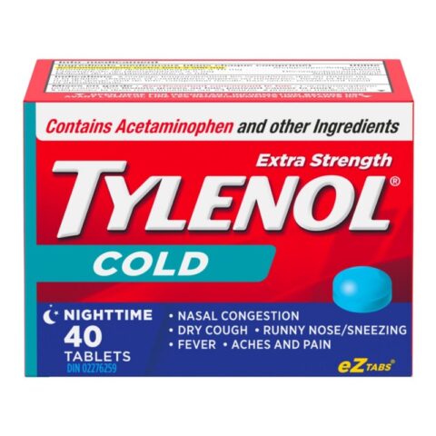 Tylenol* Cold Nighttime - Extra Strength - 40 cool burst tablets