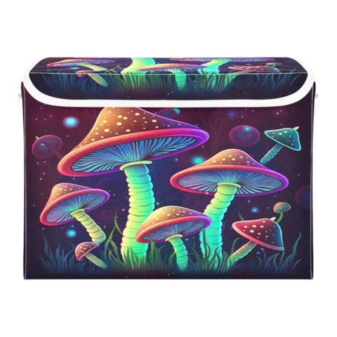 Large Foldable Mushroom Storage Bin for Home Organization