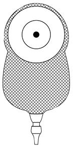 Ultralite 1-Piece Urostomy Pouch W/ Skin Shield, Shallow Convexity, E-Z Drain Valve, Transparent, 1in  Opening. - Box Of 10